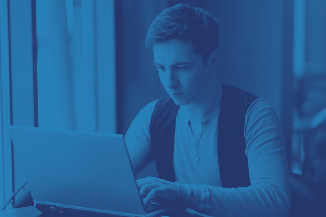 Student working on a learning project