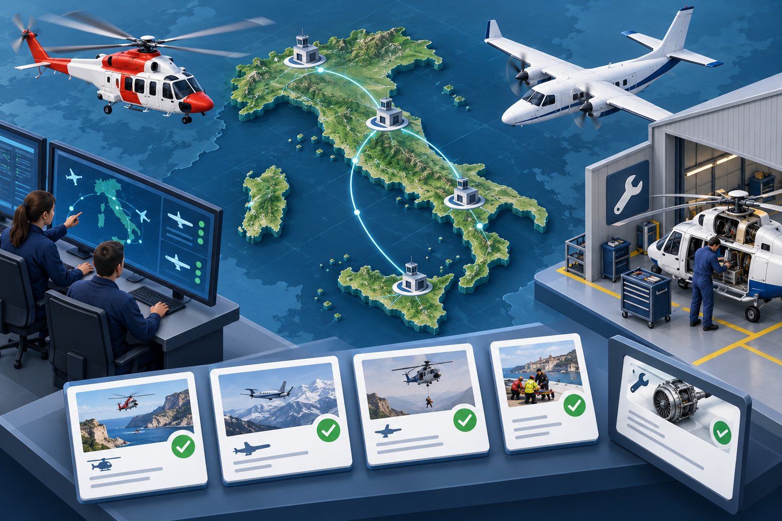 Dashboard operativa per il coordinamento in tempo reale della flotta aerea