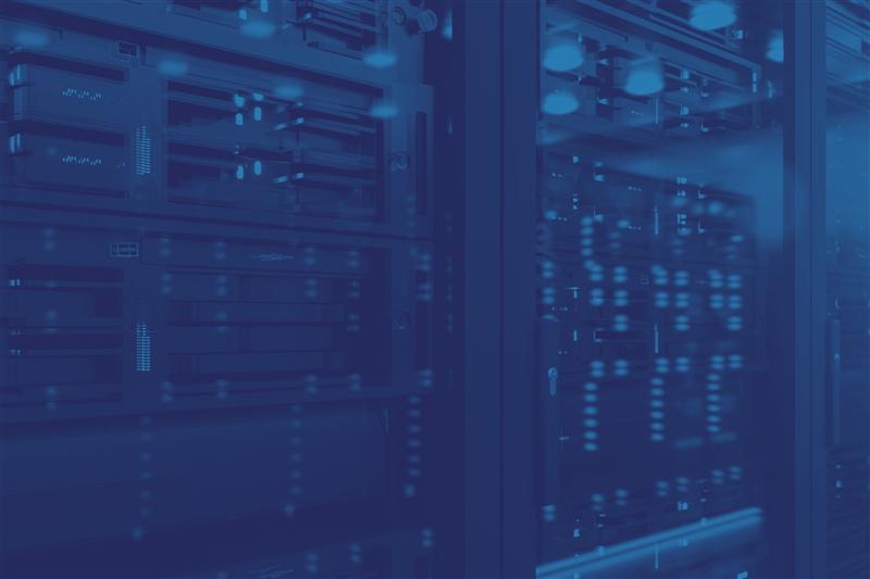 Rack di server in un data center